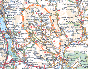 Il catino montano dell'alta Valle Imagna.